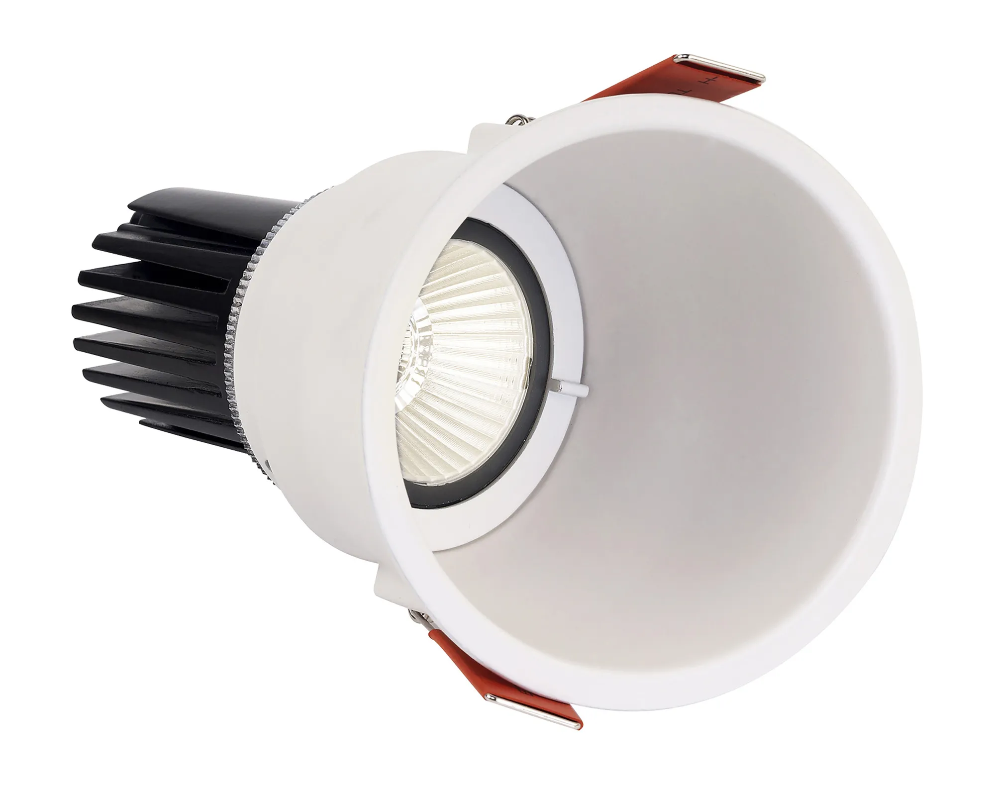 DM201438  Brone 10 Tridonic powered 10W 2700K 750lm 12° CRI>90 LED Engine White Adjustable Round Recessed Spotlight, IP20